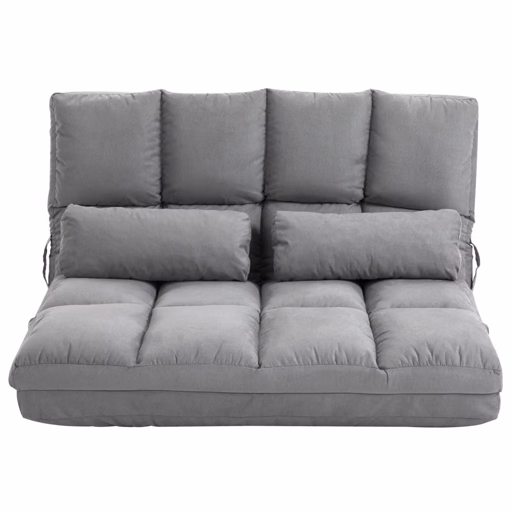 Poltrona relax reclinabile Xylo in tessuto grigio con schienale regolabile e poggiapiedi integrato – 2