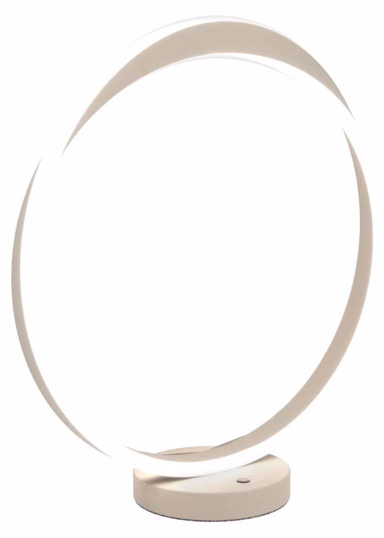 Lampada da tavolo LED con dimmer touch, 14W, 1200 lumen, temperatura di colore regolabile (2700K, 4000K, 6500K), colore sabbia, altezza 44 cm, diametro 14 cm