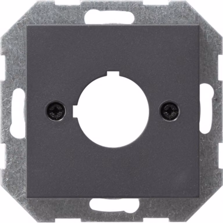 Gira 027228 Coperchio + anello di supporto per dispositivi con 22,5 mm System 55 antracite