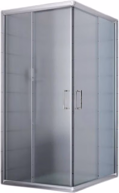 Box Doccia Rettangolare IDRALITE Modello Alabama con Vetro Stampato Trasparente e Apertura Scorrevolte L 90 cm x P 70 cm, H 185 cm, Spessore 6 mm