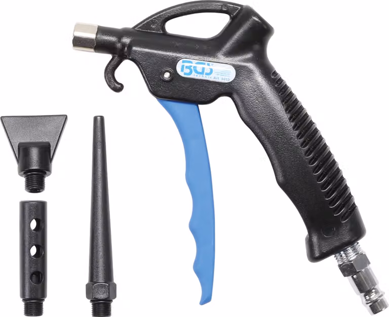 Pistola di soffiaggio ad aria compressa BGS con 3 accessori - 9413