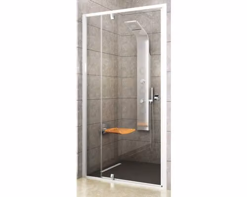 Porta doccia RAVAK Pivot PDOP2-110 bianco+trasparente 03GD0100Z1
