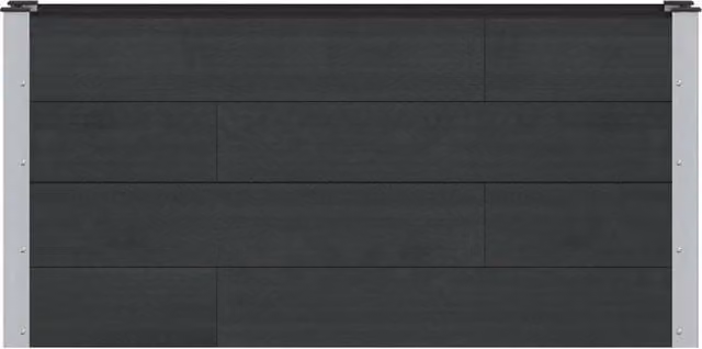 Fioriere | Cassetta per fiori | Letto rialzato da giardino Nero 150 x 30 x 72 cm