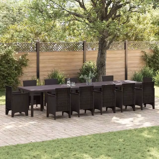 Tavolo da Giardino Marrone 400 x 100 x 73 cm polyrattan 3378529
