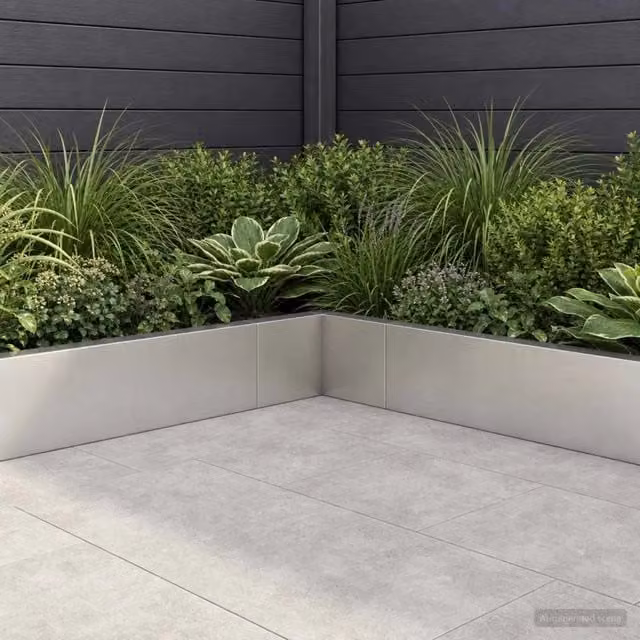 Muro di contenimento 2 pz 50 x 50 x 30 cm Acciaio Inox Argento 8015166