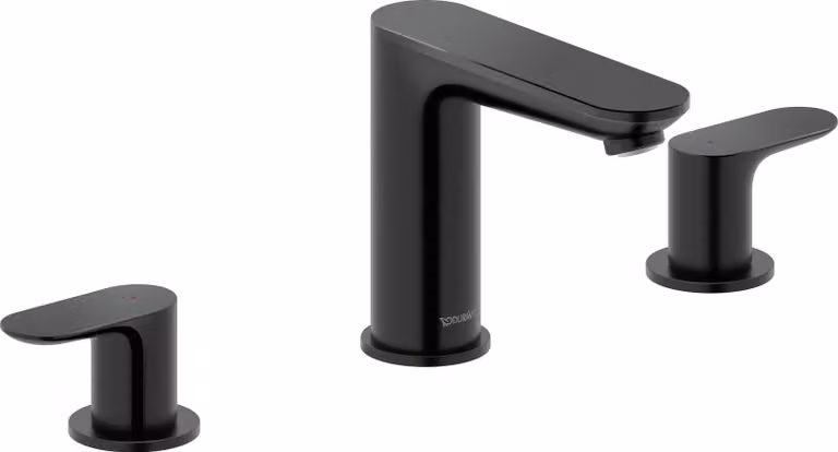 Wave Duravit, robinetterie de lavabo à 3 trous, saillie 129 mm, avec garniture découlement, WA1060005046, WA1060005046