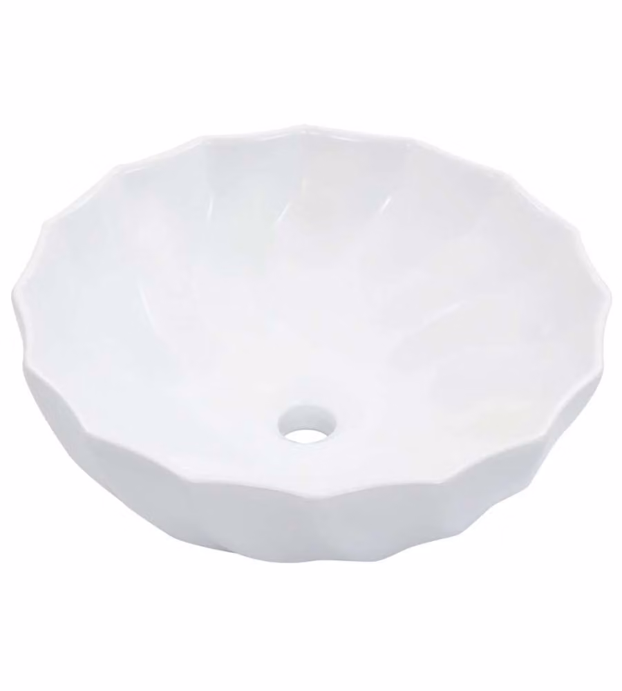 Lavandino 46x17 cm in Ceramica Bianco