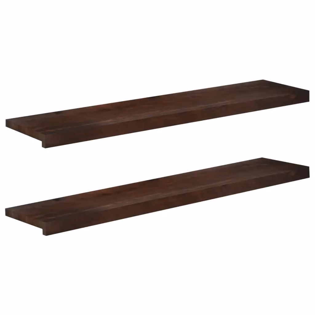 Set di 2 soglie per finestre vidaXL in legno marrone L: 110 cm, P: 30 cm, H: 2 cm – 2