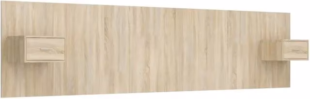 Testiera | Testata Letto con Comodini in Legno Multistrato Rovere Sonoma