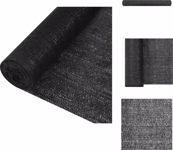 vidaXL Schermo di recinzione nero 3,6x10 m HDPE 150 g/m² - Ombrelloni e tende da sole