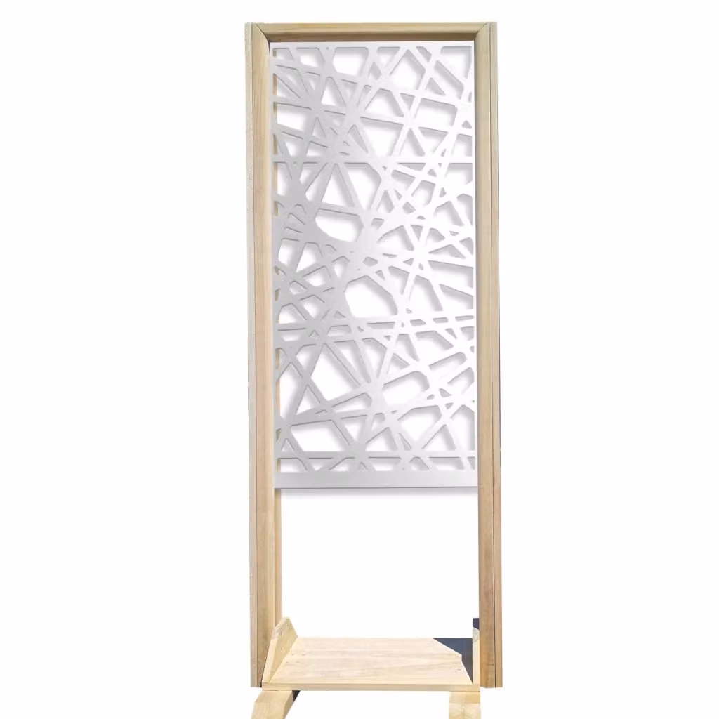 Separè Paravento Modulabile Signorbit DIAGONAL SMALL in Legno e PVC Bianco L: 70 cm, H: 190 cm, P: 50 cm – 2