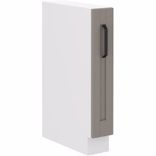 Mobile estraibile LAILI - larghezza 15 cm, grigio chiaro / bianco