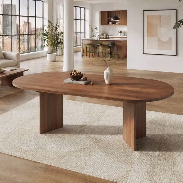 Tavolo da pranzo allungabile 200x90x75 cm; noce; MDF