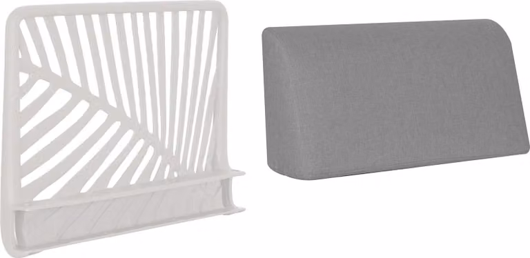 Milani Home - schienale per salotto componibile da giardino in polipropilene, bianco, 70 x 21 x 43 cm