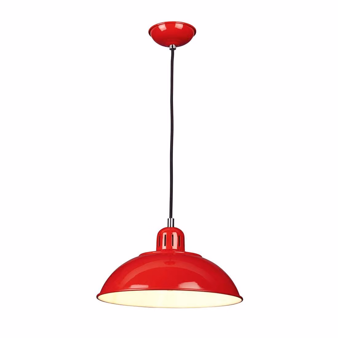 Lampada a sospensione Franklin rossa 1xE27x60W in metallo, dimensioni: 234,9x30x30 cm, IP20, Elstead
