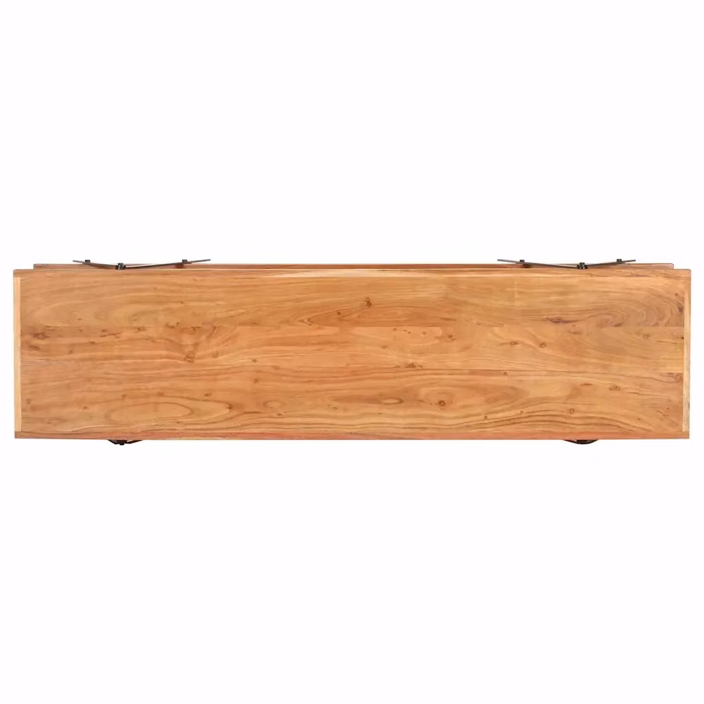 Mobile Porta TV Industrial vidaXL in Legno di Acacia e Metallo, Marrone, L 160 x P 40 x H 50 cm – 2