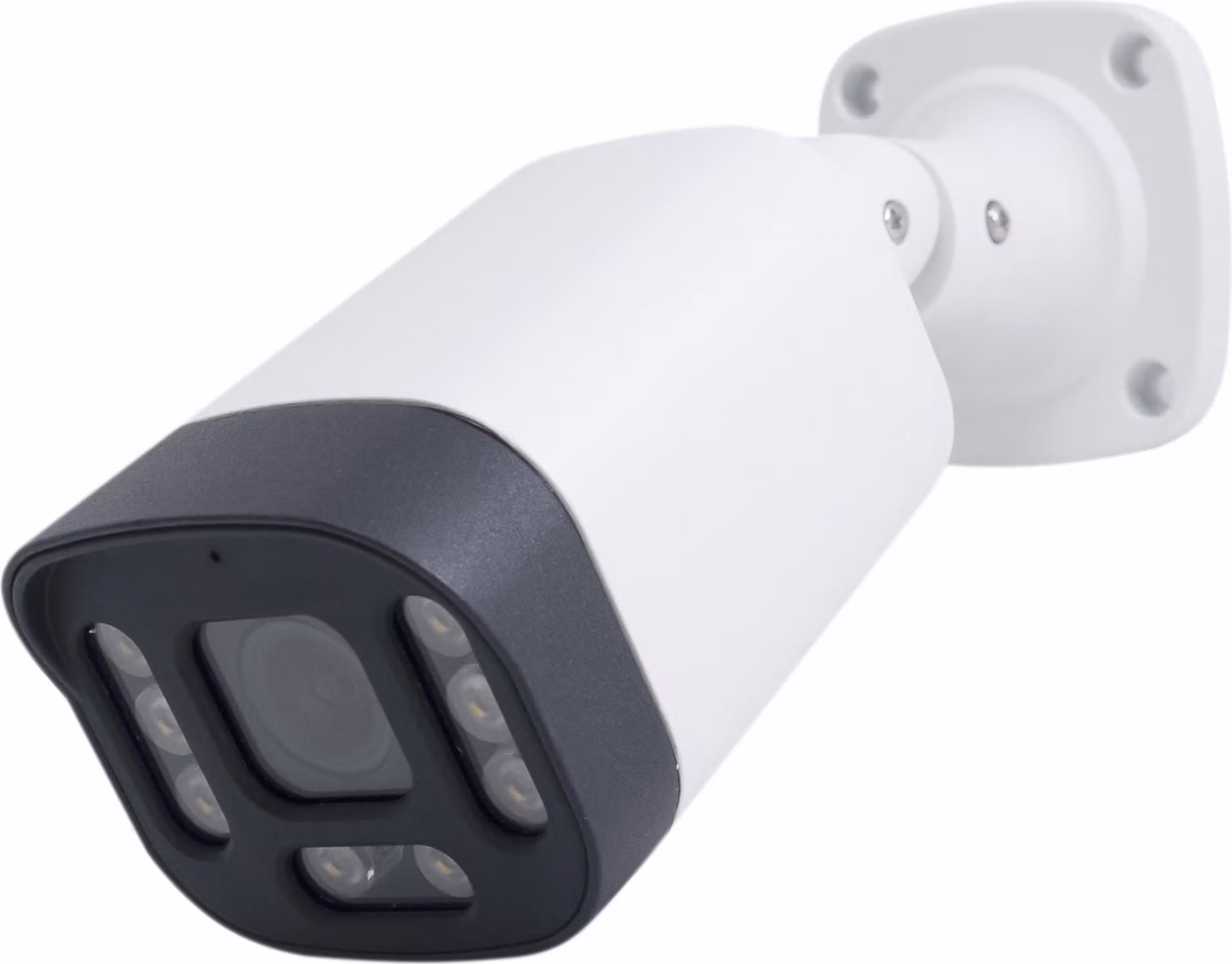 Telecamera di videosorveglianza PNI IP7726, 6MP, con 8 LED a luce nera, obiettivo da 4 mm, 12V, per uso esterno, colore bianco