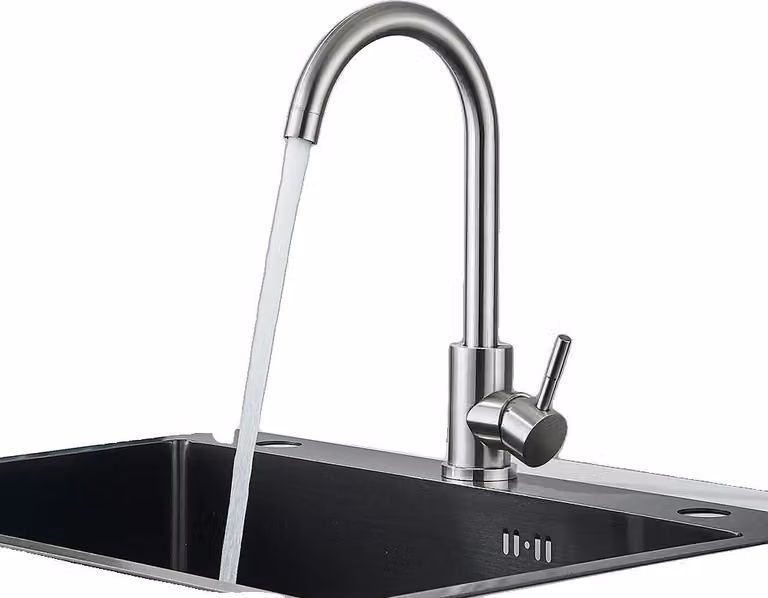Rubinetto da cucina, struttura in acciaio inossidabile, rotazione a 360°, nichel spazzolato A