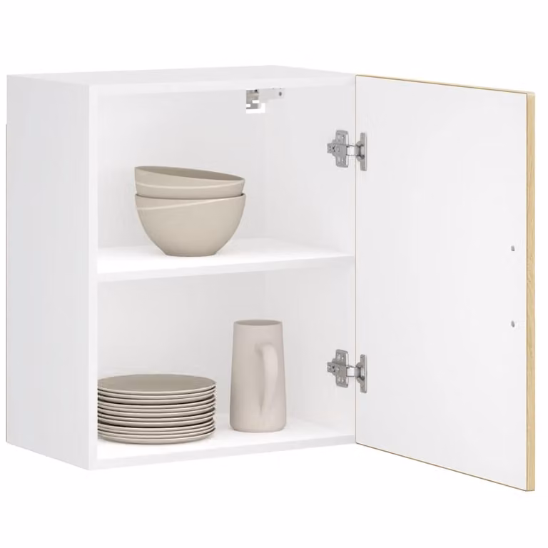 Pensile da cucina moderno vidaXL in legno e MDF con ante a battente, disponibile in bianco, grigio o marrone, L: 60 cm, H: 31 cm, P: 25 cm