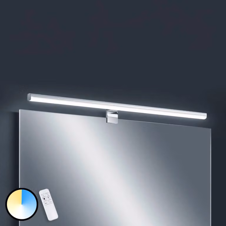 Helestra Applique da parete Gaia, dimmerabile, Cromo / Argento, Bagno, Metallo, Moderno, Applique