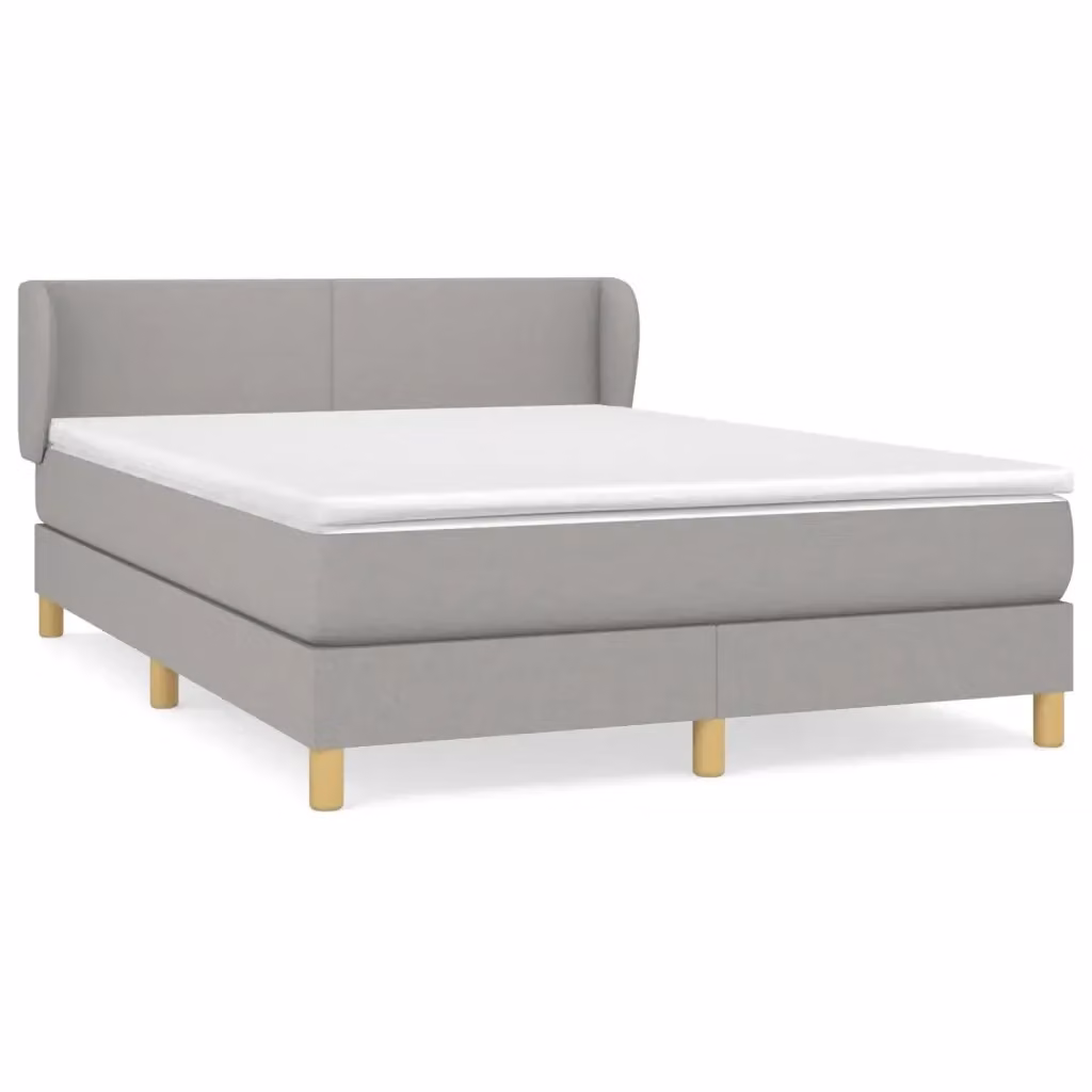 Letto Ibrido con Giroletto a Molle e Materasso vidaXL in Grigio e Bianco L/P/H: 193 x 147 x 88 cm – 2