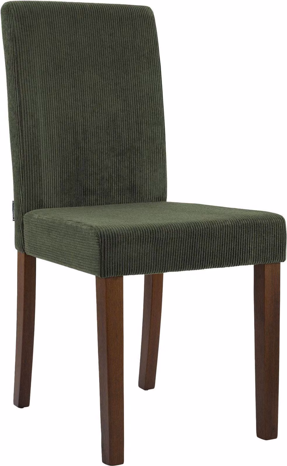 Sedia da pranzo moderna in velluto a coste - Sedia da cucina - Elevato comfort di seduta - Verde scuro, trendy e robusta