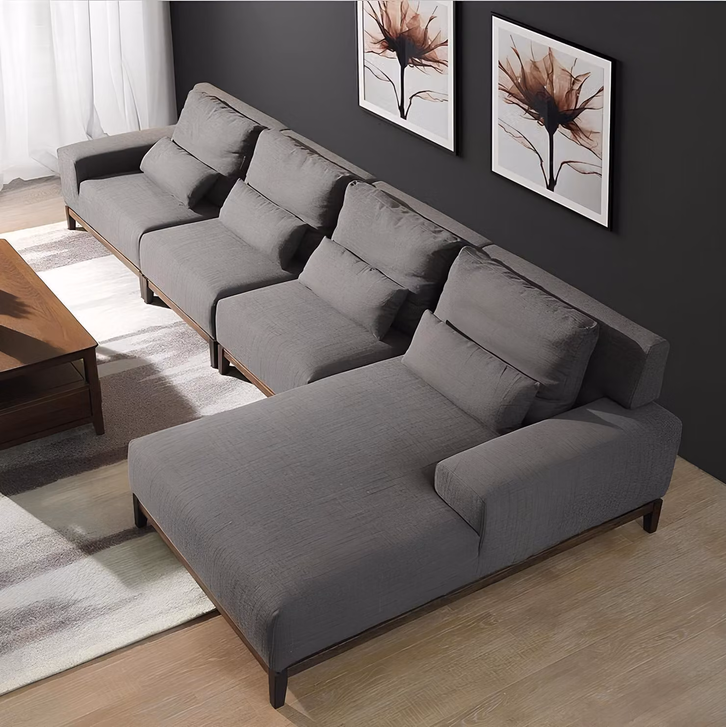 Eck Sofa Couch Polster Eck Textil Couchen Sofas Italienische Möbel Garnitur