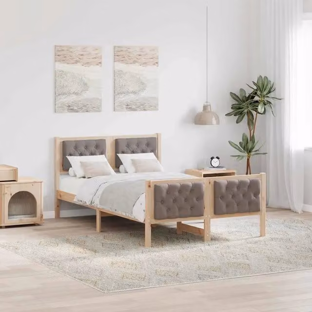 Struttura del letto-Giroletto Talpa 135 x 190 cm Pino massello 513309
