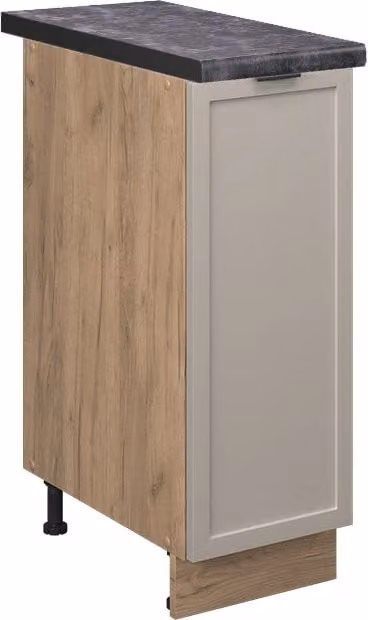 Armadio cucina dispensa alto Fame-Line GrigioBeige/Rovere dorato 30 cm, PL Antracite Vicco