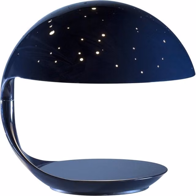 Martinelli Luce Cobra Scorpius Lampada da tavolo LED blu regolabile
