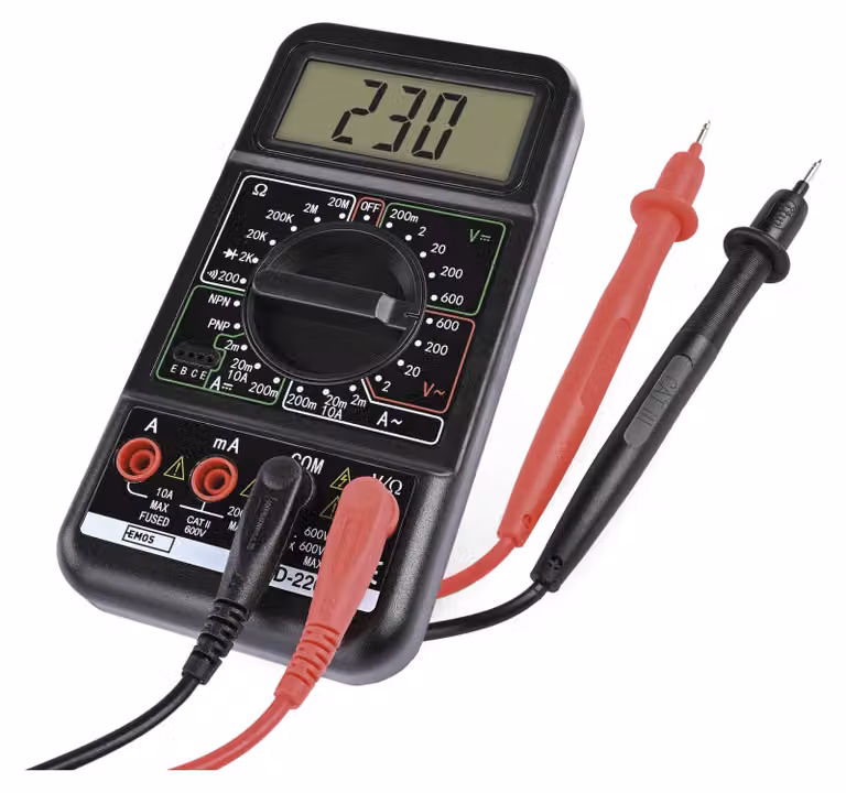 Multimetro CAT III 600 V, 2000 conteggi, selezione manuale dell'intervallo, alimentato a batteria, strumento di misurazione e test digitale conforme alla norma IEC-61010, modello M2092N