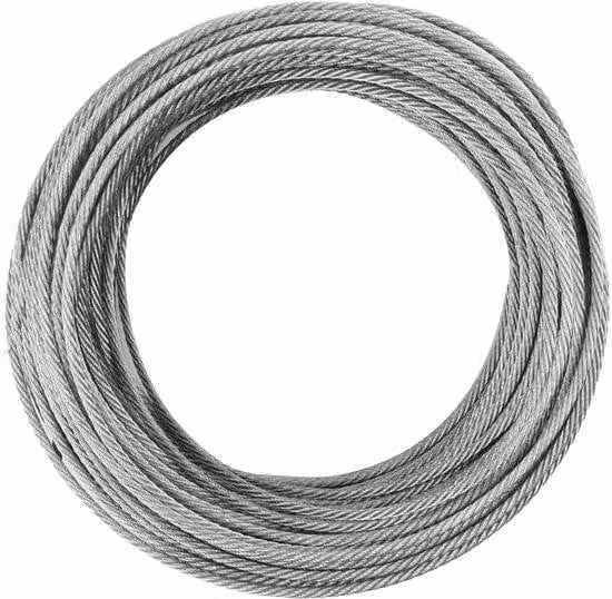 Cavi elettrici, 7 x 7 mm, 30 metri, acciaio inossidabile, capacità portante di 160 kg
