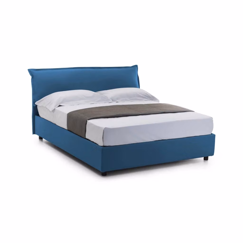 Letto Matrimoniale Amilcaren Talamo Italia con Materasso e Contenitore a Alzata, Blu, L/P: 160 x 200 cm – 2