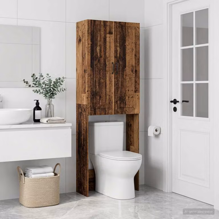 Mobile Bagno vidaXL UTRECHT in Legno Antico Marrone L: 66 cm, P: 25,5 cm, H: 190 cm