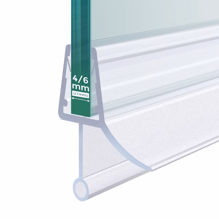 S'AFIELINA guarnizione di ricambio deflettore acqua doccia guarnizione cabina doccia bagno 4-6mm vetro 80cm