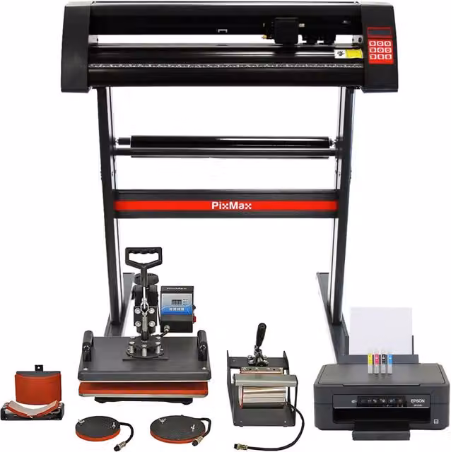 Bundle creativo PixMax 5 in 1 con pressa termica, plotter 720mm e stampante Epson per sublimazione dye-sublimation – 1