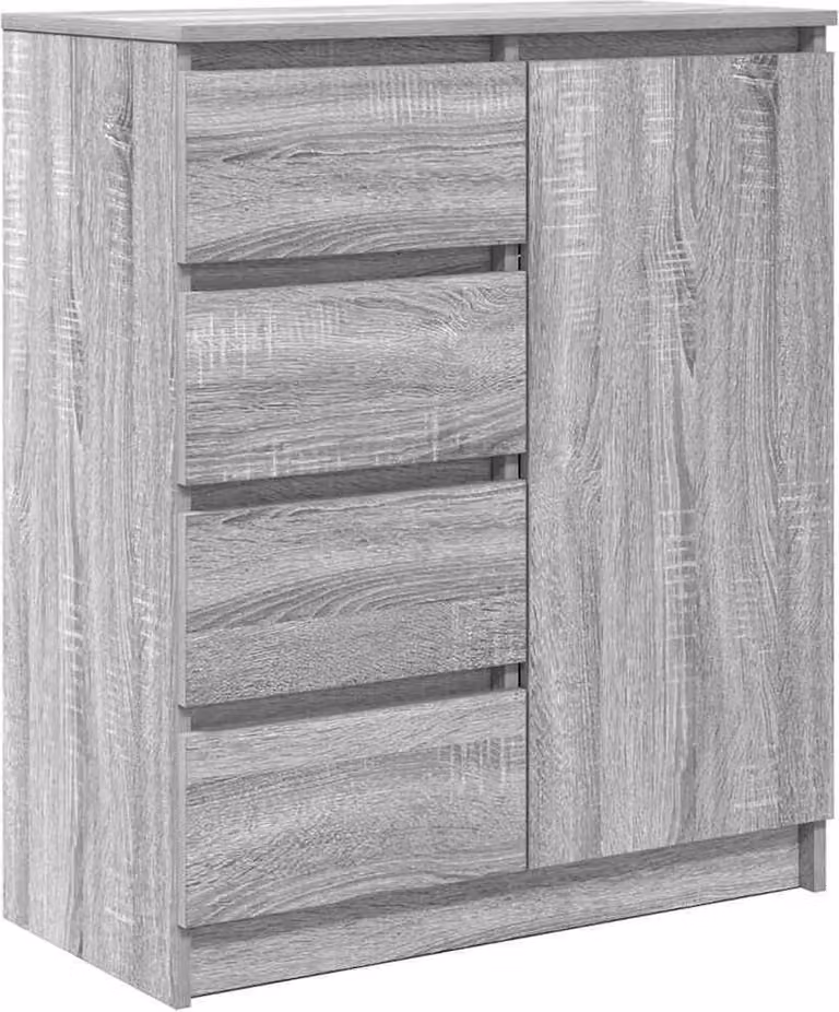 Credenza con Cassetti Grigio Sonoma 71x35x84 cm in Truciolato