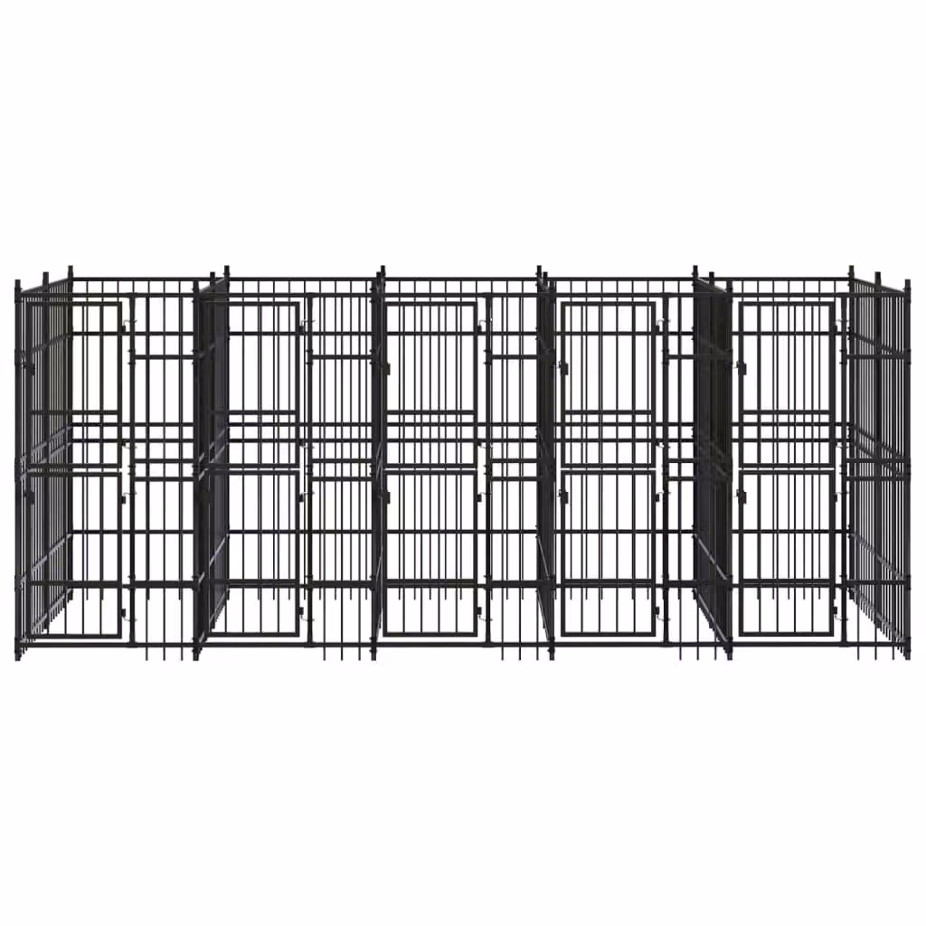Gabbia per Cani da Esterno in Acciaio 9,22 m²