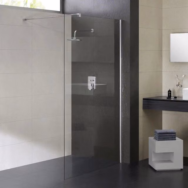 Parete Doccia Walk-In 80 cm in Cristallo Trasparente 8mm H198 Fosterberg Side