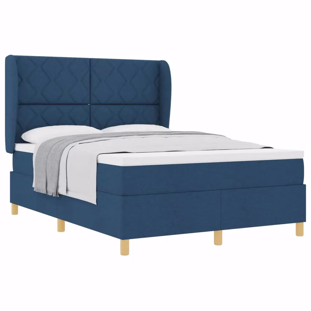 Letto ibrido con testiera in tessuto blu vidaXL L/P: 190 x 140 cm – 2