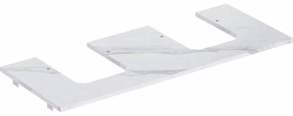 Geberit ONE Plaque de lavabo, découpe double, pour lavabo à poser en forme de coupe, grès, 120x2x47cm, 505.175.00.1, 505.175.00.1