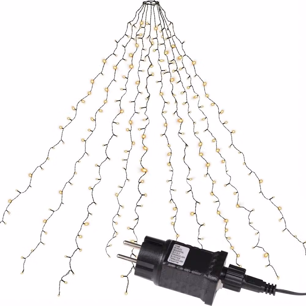 LED albero mantello luci fiabesche 280 bianco caldo 8 fili Funzioni XA11168