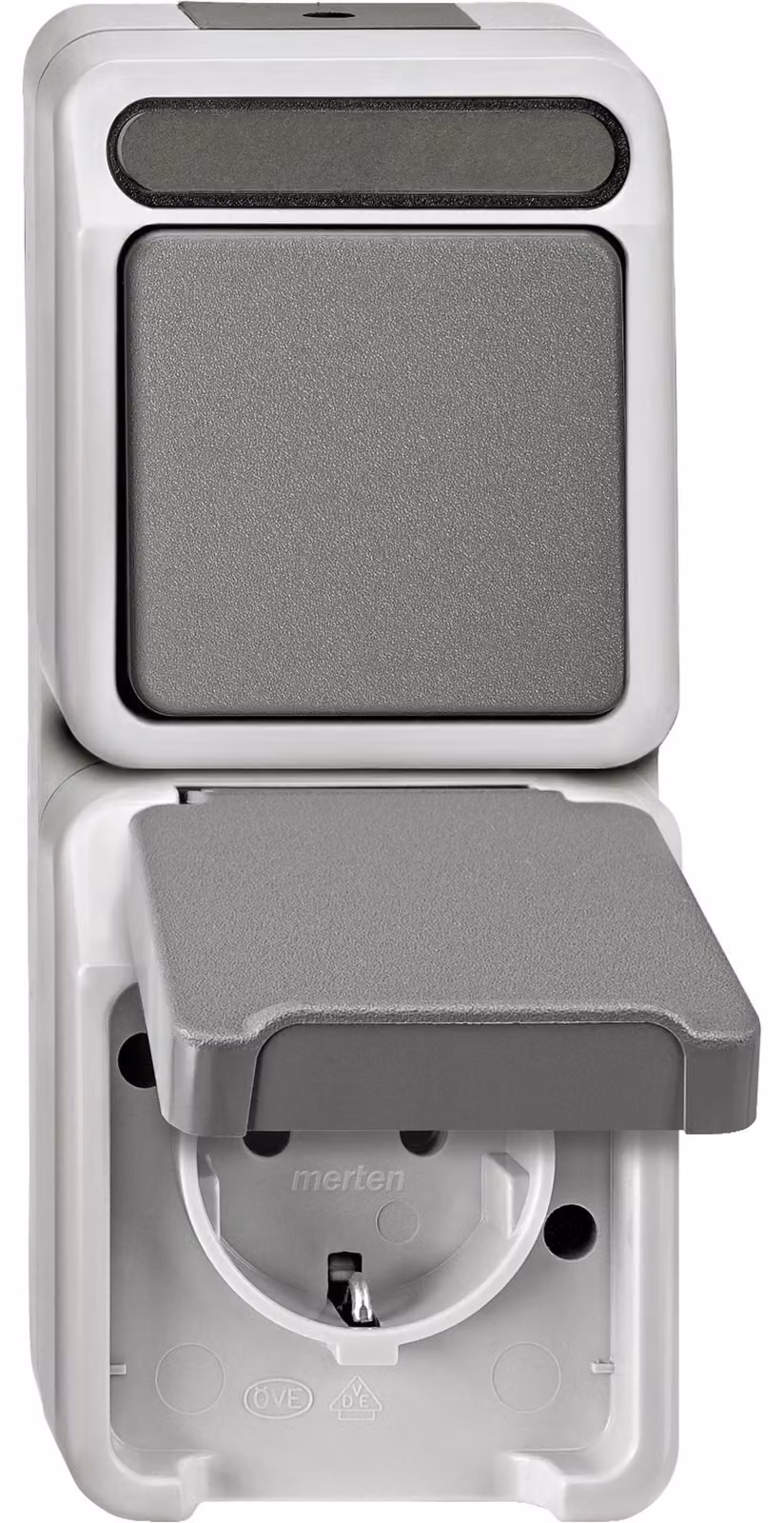 Presa a spina MERTEN Combi.SCHUKO. MEG3495-8029 Commutatore grigio chiaro AQUASTAR MEG34 MEG3495-8029 (MEG3495-8029)