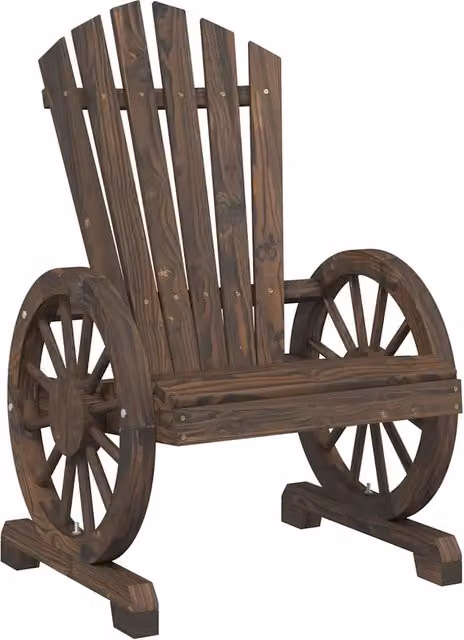 Sedia da Giardino Adirondack in Legno di Abete Massello Marrone CFW1618643
