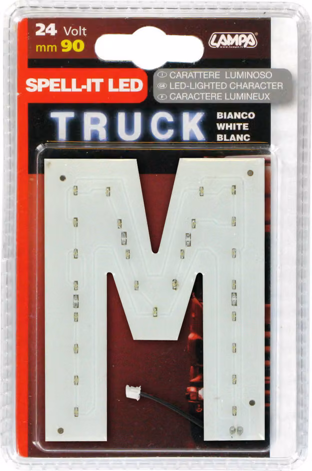Lettera adesiva Lampa LED SMD, bianca, dimensioni 90 mm, 24 V, dimmerabile, per uso esterno
