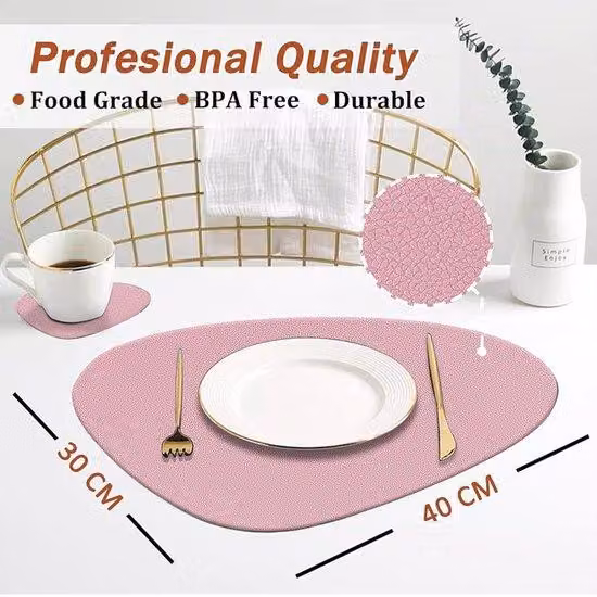 Rondelle e piedini in silicone - resistenti al calore - Set da 4 - rosa
