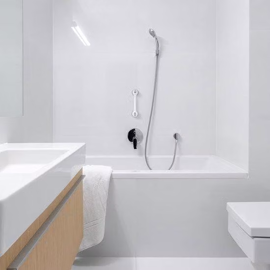 Supporto per corrimano da bagno - Maniglia di sicurezza per anziani e bambini