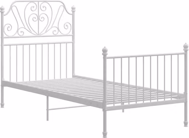 Giroletto-Struttura Letto Bianco in Metallo 100x200 cm 523312