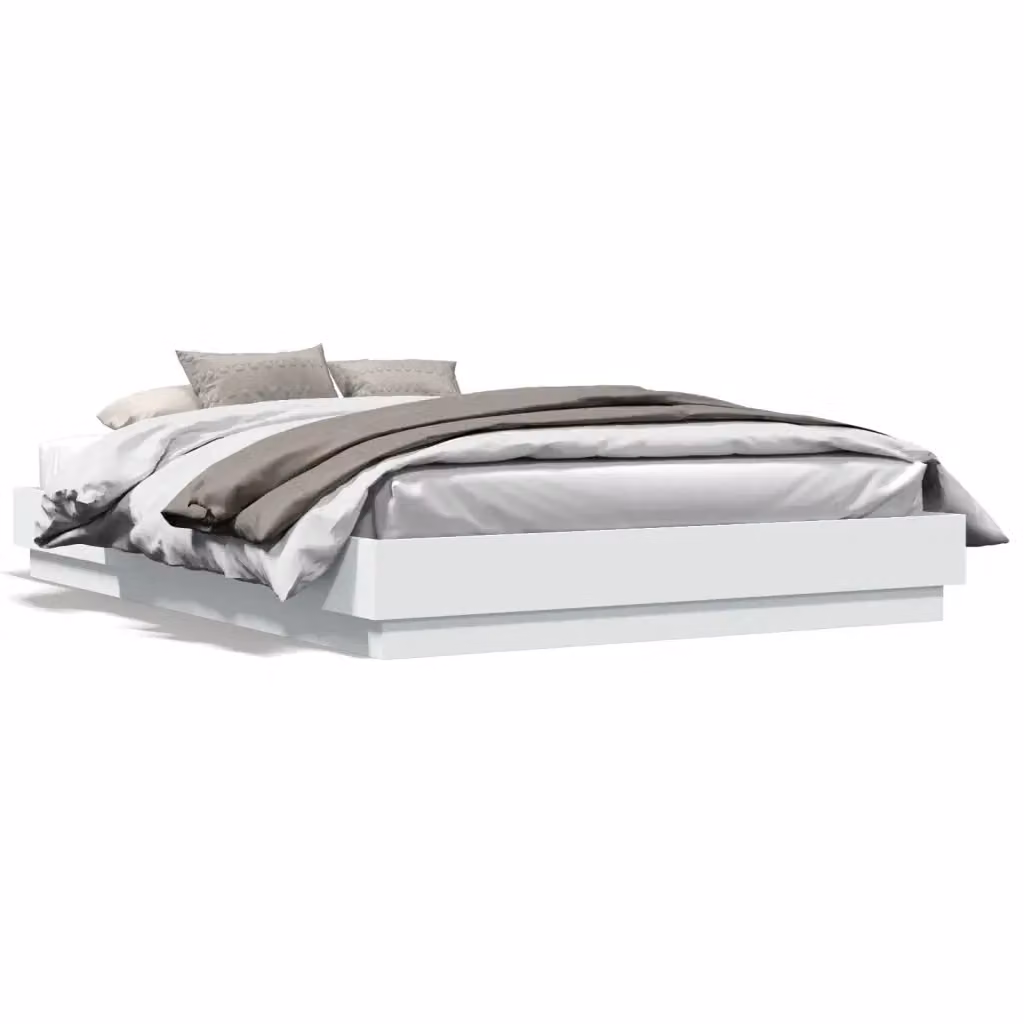 vidaXL Giroletto Bianco in Legno Multistrato L: 160 cm, P: 200 cm, H: 23 cm – 2