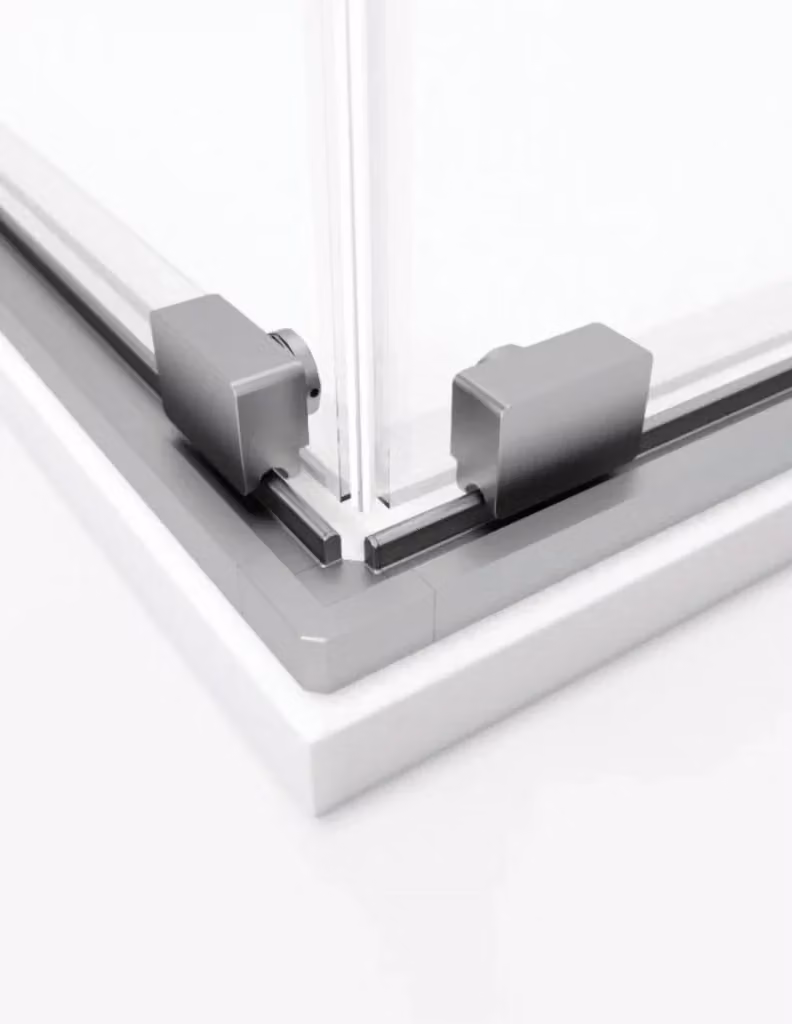 Box doccia angolare ABANTE TWENTY con apertura a pivot, colore argento, L/P: 75 x 70 cm – 2